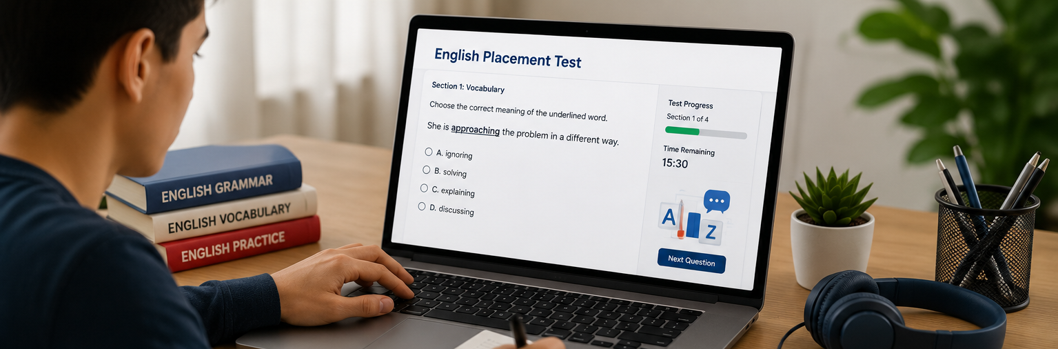 اختبار مجاني في تحديد مستوى الإنجليزي من الجامعة الأمريكية 2026