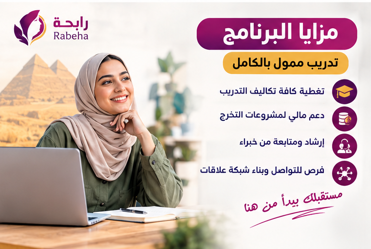 برنامج رابحة في مصر | تدريب ممول بالكامل لتمكين المرأة وريادة الأعمال (AUC + UN Women) 2026